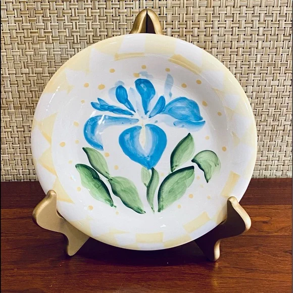 🌟HP🌟VTG 1990-2000 Set of 4 Folk Art Floral Dessert/Salad Plates - Picture 6 of 10